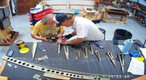 RA: Assembled Stiffeners With Clecos & Started Riveting