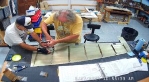 RA: Back Riveting The Stiffeners To The Right Rudder Skin