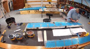 EA: Page 9-18-19. Trim Hinge, Rivet Halves To Elevator & Trim Tab. Assemble.